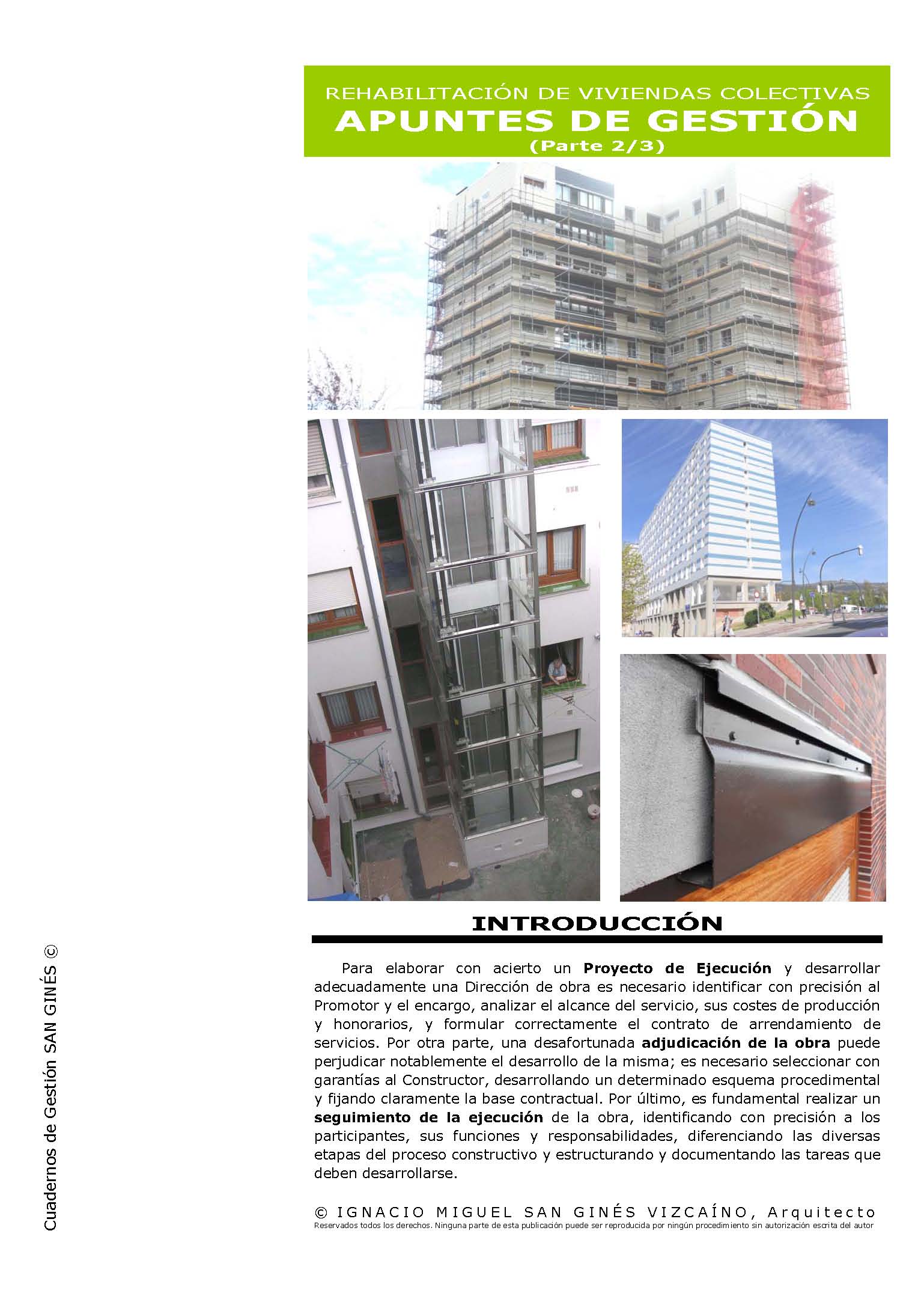 Portada del libro Rehabilitacion de Viviendas Colectivas. APUNTES DE GESTION Parte 2/3